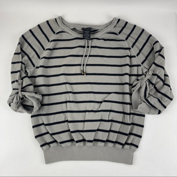 Grace Elements Sweatshirt Womens XXL Gray Black Striped - Picture 1 of 9